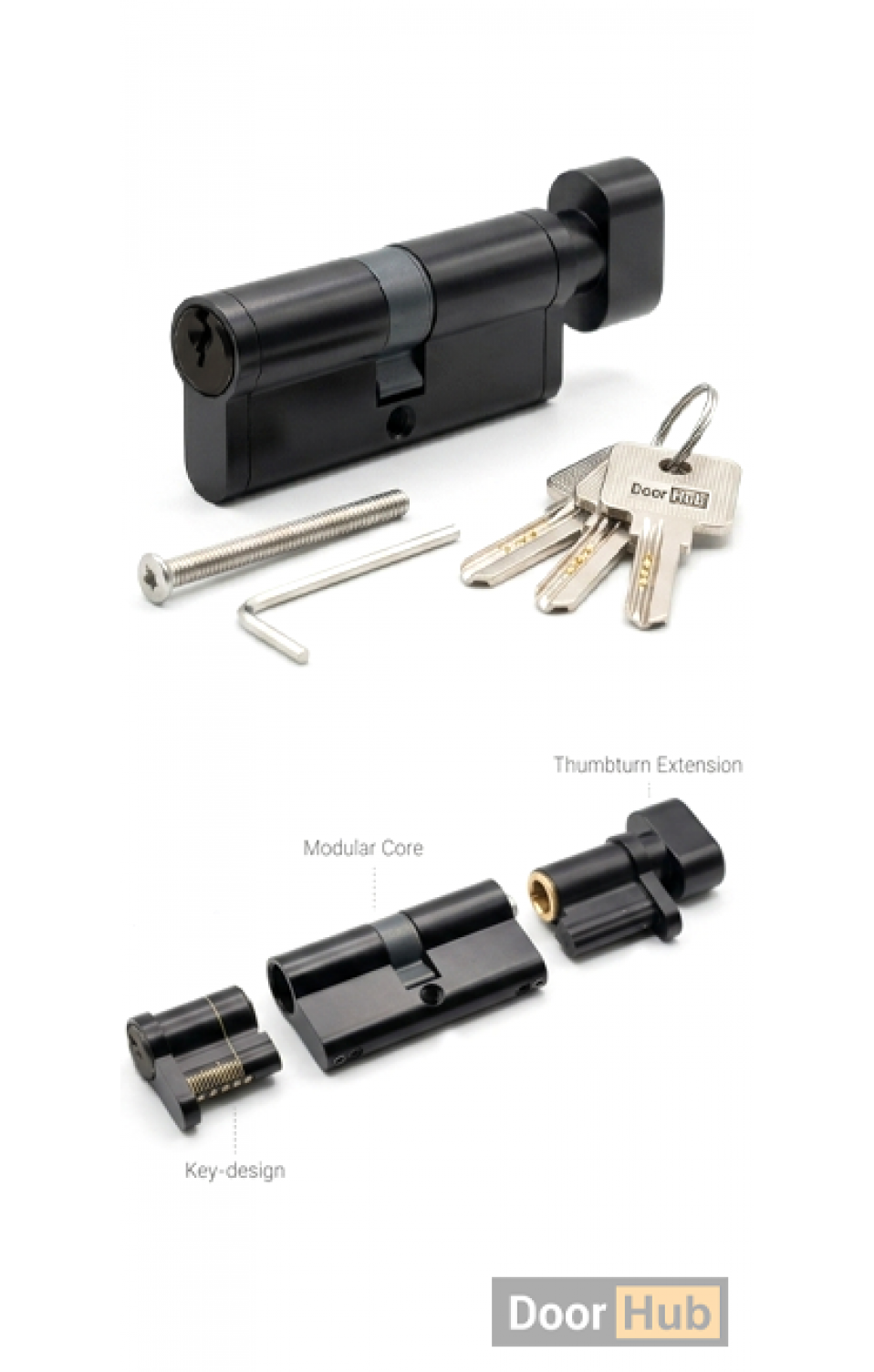Adjustable Cylinder Black UAE for Modern Door Lock Systems